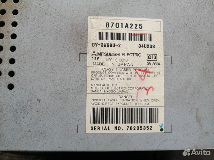 Магнитола Штатная Митсубиси лансер 10