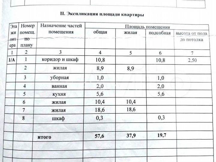 3-к. квартира, 57,6 м², 1/4 эт.