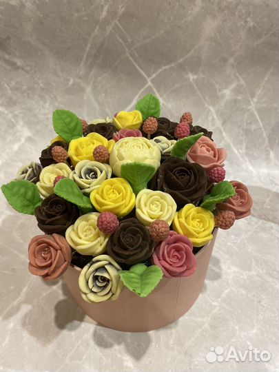 Съедобные букеты из шоколадных роз