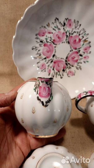 Набор чайный лфз ручная роспись СССР