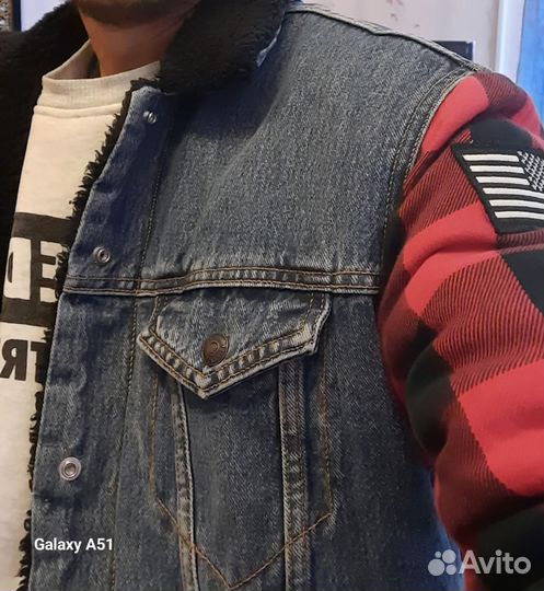 Джинсовая куртка levis шерпа с мехом,новая