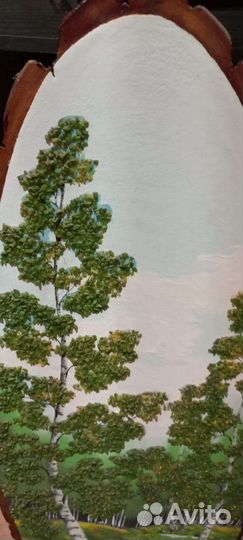 Картины из янтаря на срубе