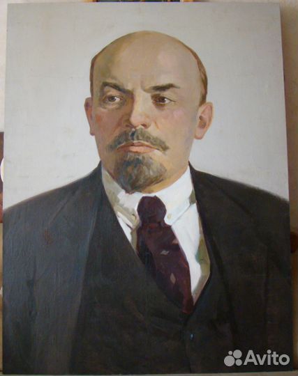 Ленин. Огромный портрет 1,2х1,6 метра, холст масло
