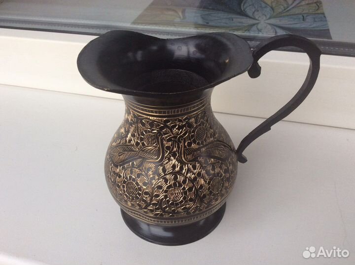 Кувшины - вазы латунь чернение резьба новые Индия