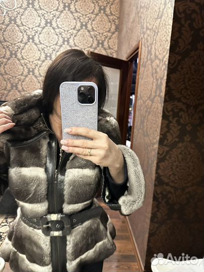 Куртка шуба шиншила питон Платье Moschino