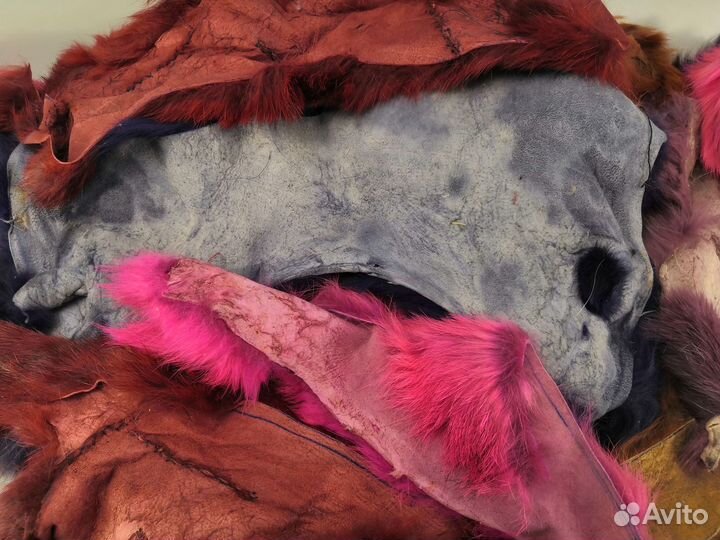 Кусочки меха кролика. Натуральный. Для рукоделия