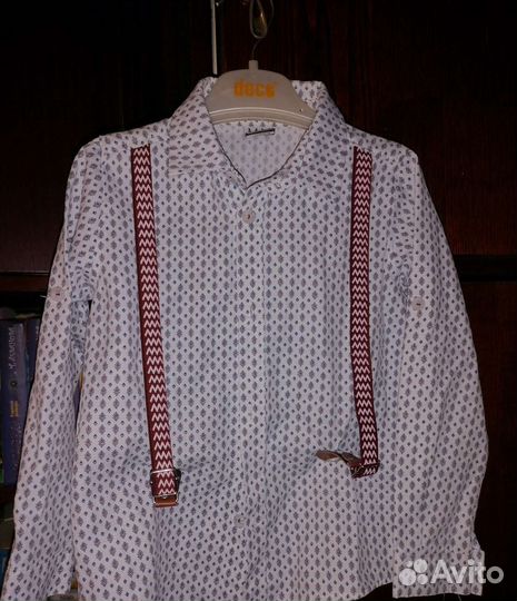 Рубашка с подтяжками, для мальчика mili