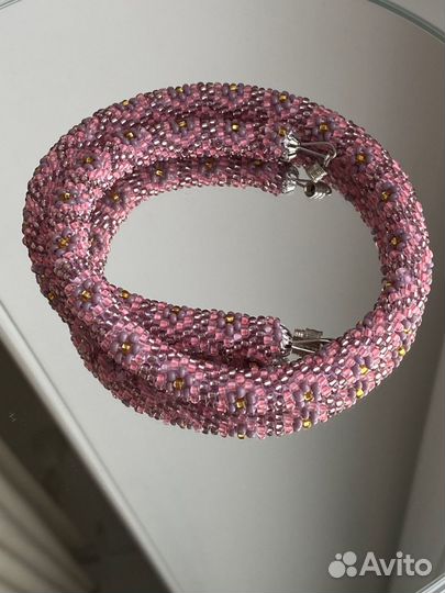 Колье жгут из бисера