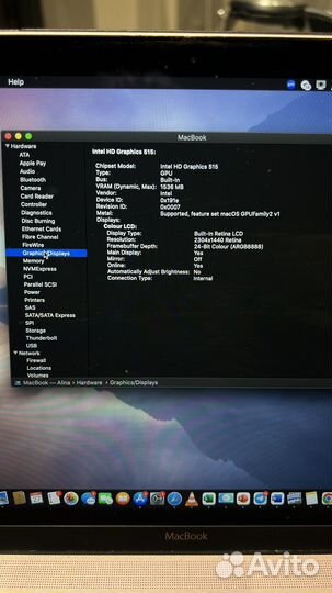 Apple macbook 12 2016 retina 512 gb m5 416 циклов