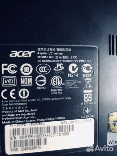 Ноутбук acer