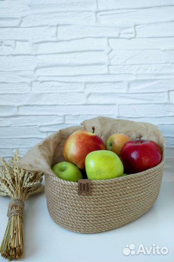 Корзина из джута для хранения