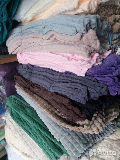 Плед плюшевый квадратик евро