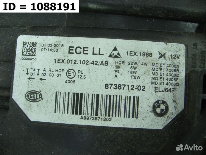 Фара правая BMW 3 F30 бмв