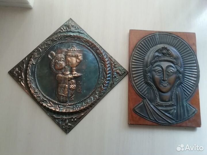 Настенные панно, медная чеканка времён СССР