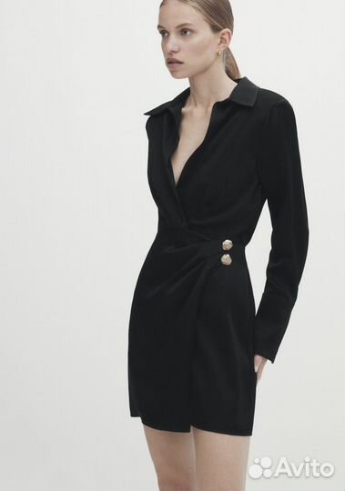 Massimo dutti платье черное