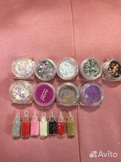 Блёстки, втирка, бульки