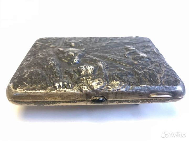 Портсигар серебро 84