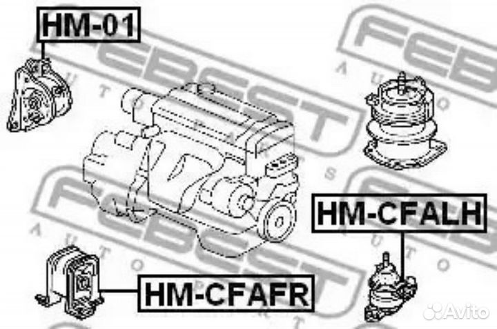 Febest HM-01 Подушка двигателя аt прав