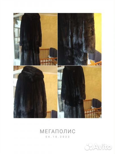 Шуба норковая с капюшоном,размер 46-48