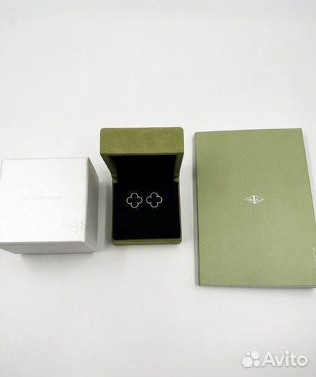 Серьги Van Cleef оникс