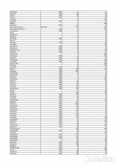 Радиодетали список 4
