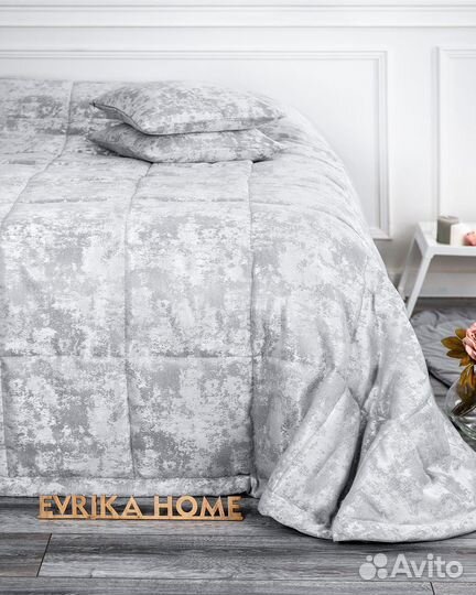 Покрывало Зарина Стальной на кровать