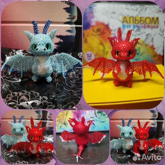 Игрушки амигуруми из бисера