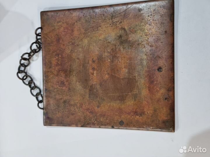 СССР.Декоративное настенное панно Церковь, медь