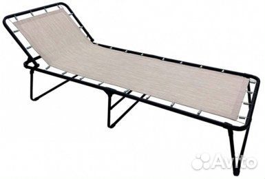 Раскладушка с регулируемым подголовником до120кг