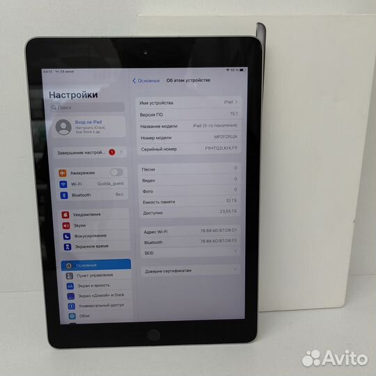 Планшет, Apple iPad (2017) 32Gb Wi-Fi