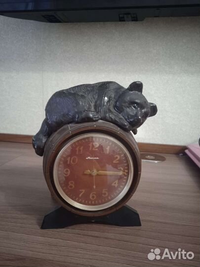 Часы каминные СССР мишка