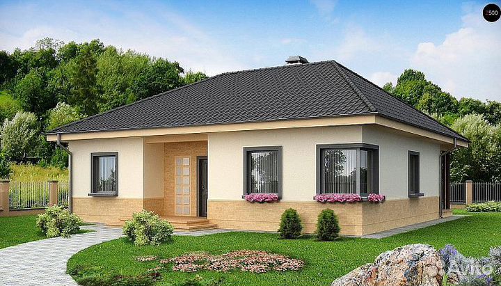 Готовый проект блочного дома 112м2, z25, эксклюзив