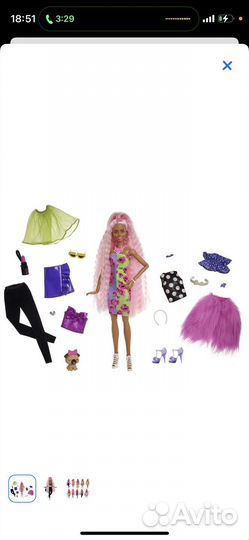 Кукла barbie Экстра со светло - розовыми волосами