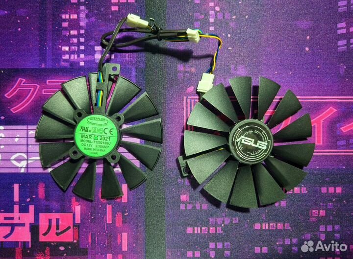 Вентиляторы Asus T129215SU rx580 rx590 rx470 rx480
