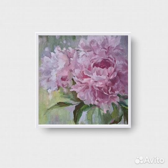 Картина маслом пионы