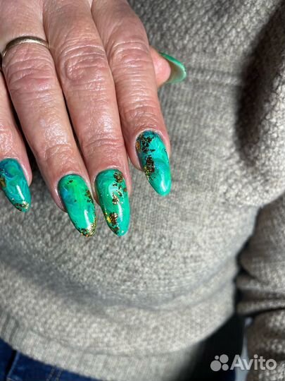 Маникюр наращивание ногтей гель лак