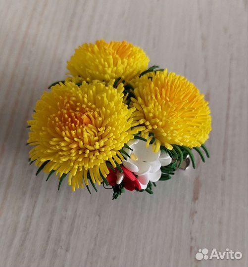 Одуванчики заколка, резинка, ободок