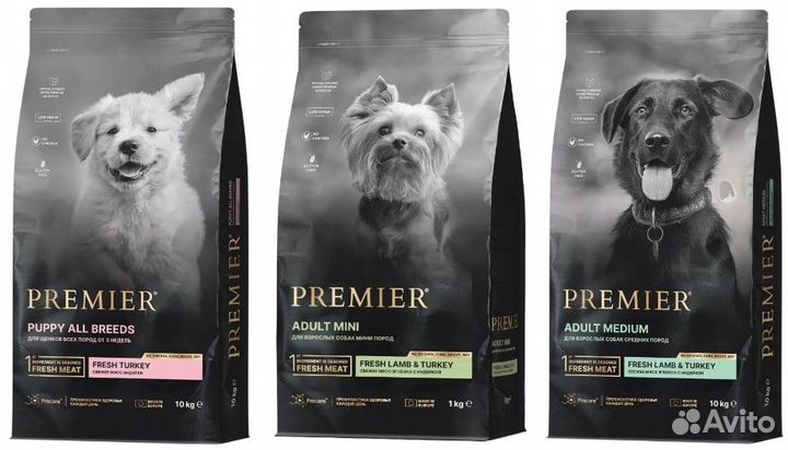 Premier сухой корм для собак в ассортименте