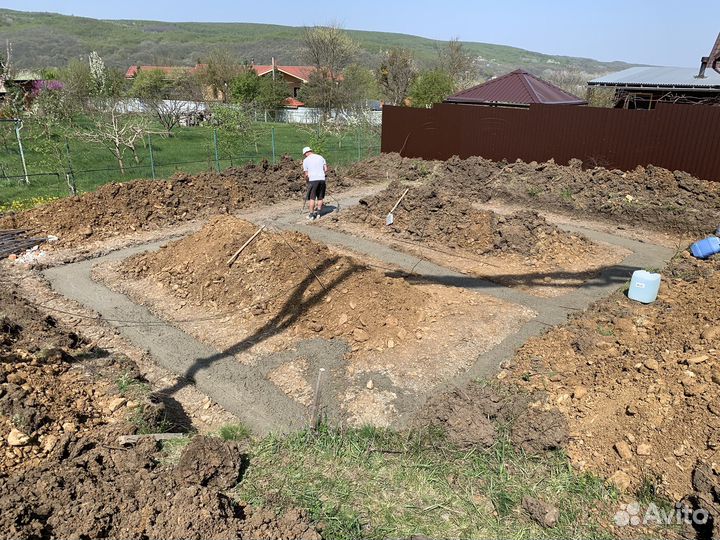 Заливка фундамента бетонные работы