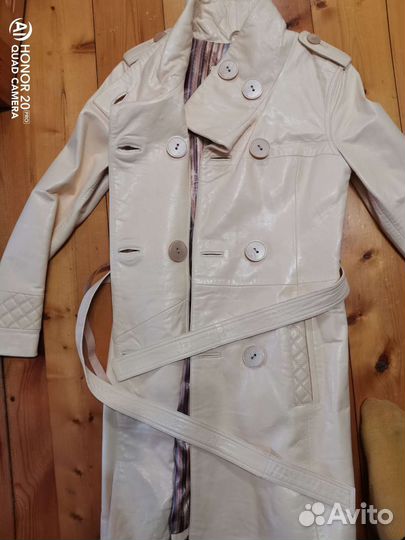 Плащ кожаный