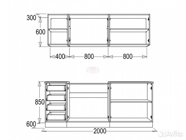 Кухонный гарнитур Крафт светлый