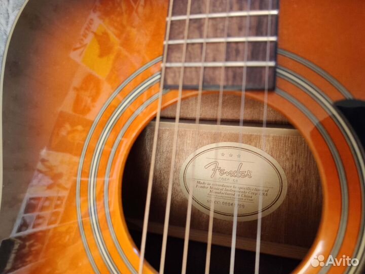 Акустическая гитара fender CD-60 SB
