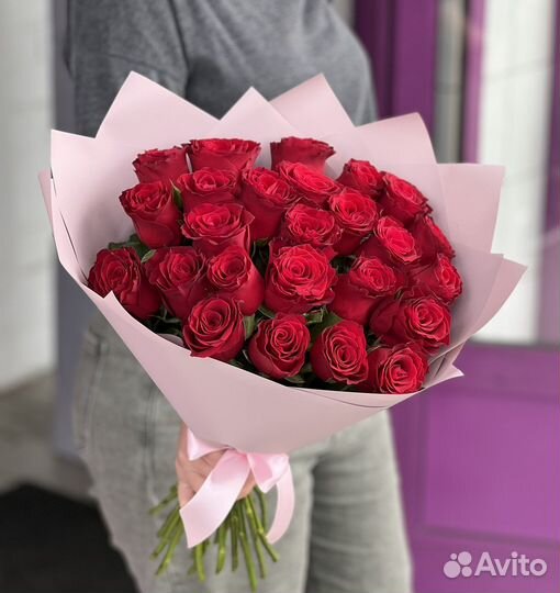 Букет из 15 красных роз Розы Цветы