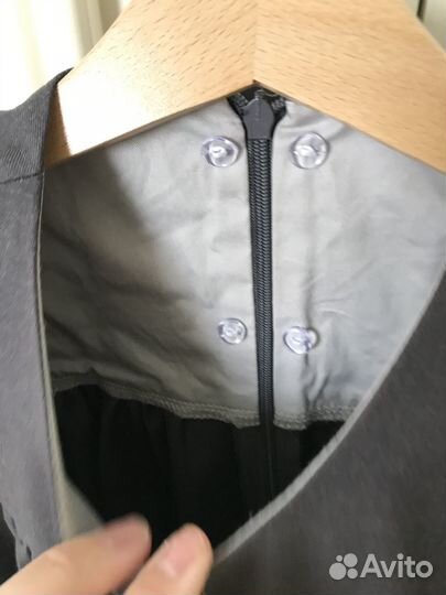 Школьная форма платье серое