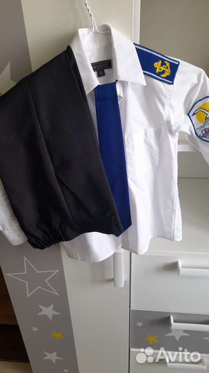 Рубашка,брюки,галстук- костюм,98 р