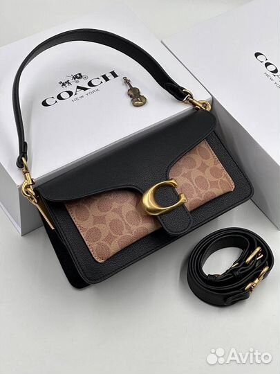 Сумка coach натуральная кожа