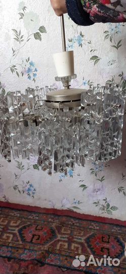 Хрустальная люстра СССР винтажная