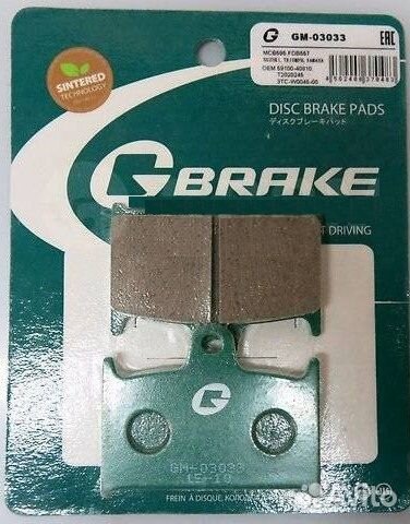 Колодки GBrake Япония GM03033S FA145 MCB595 FDB557