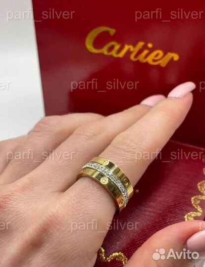 Кольцо Cartier тройное