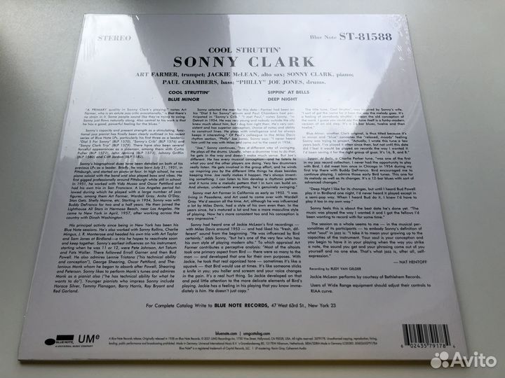 LP Sonny Clark Cool Struttin' 1958/2021 BN Classic